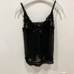 一点もの✨️Secret【フリーサイズ】 黒キャミソール レース付き おしゃれ