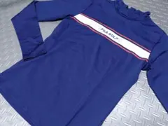 ★秋冬★フィラゴルフ★バックファスナーモックネックシャツ裏起毛★M/NV