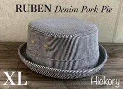 送料込 XL BIGサイズ ルーベン デニム ポークパイ ハット シンプル HC
