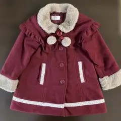 ワインレッド コーデュロイコート 120cm