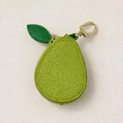 アボカド型グリーンコインケース　グリーン　バッグチャーム　エアタグ　キーホルダー