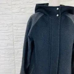 niko and... ニコアンド ウール混 フード付きロングコート Mのサムネイル
