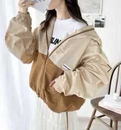 Lサイズ　JaVaコラボ バイカラーナイロンジャケット