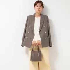 NOLLEY'S sophiウォッシャブルサージ ダブルジャケット　ニットセット