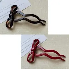 リボン型 ヘアクリップ ヘアアクセサリー