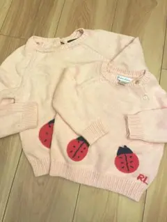 Ralph Lauren ピンク ニットセーター 70cm.100cm セット