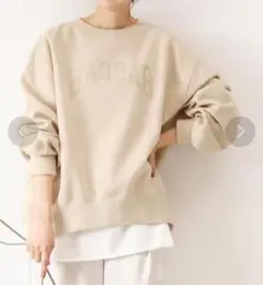 Spick & Span フロッキーロゴ ダンボールプルオーバー ベージュ系