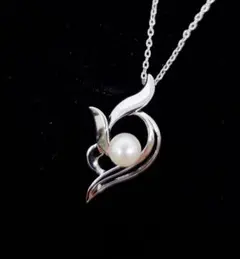 MIKIMOTO ミキモト ネックレス 1Pパール 真珠 5mm リーフ 925 - メルカリ