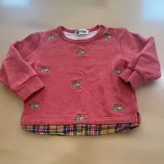 KP Tractors トラクター刺繍 赤 トレーナー 80cm