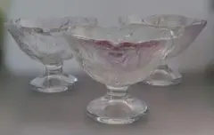 ポ*P様 ガラス製デザートカップ 3個セット