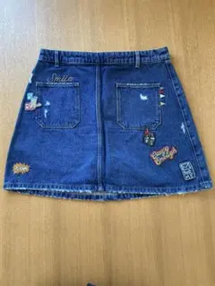 ZARA ワッペンデニムスカート デニムミニスカートのサムネイル