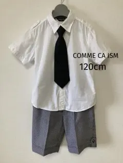 COMME CA ISM 110cm 半袖シャツ　パンツ　ネクタイ　３点セット