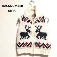 【BACKNUMBER KIDS 】トナカイ柄ニットベスト S　85〜105