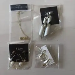 まとめ売りピアス3点ネックレス1点の4点セット★日本製 itam★新品★未開封