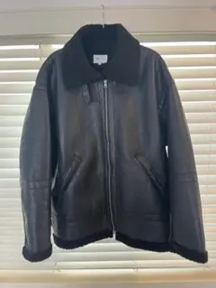 新品　EMMA CLOTHS フェイクレザー B-3 タイプ　ムートンジャケット