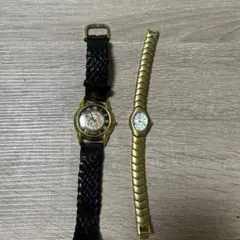 腕時計2本セット FOSSIL スケルトン / SUBMARINE ゴールドのサムネイル