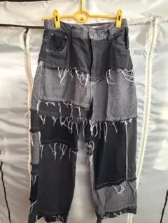 ワイドクレイジーパターンデニムパンツのサムネイル