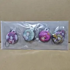 未使用品 ケータイストラップ 東方Project 博麗霊夢 東風谷早苗 ほか4個