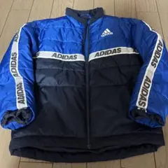 美品　adidas 中綿コート 青/黒　130㌢