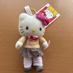 ハローキティ展　50周年限定　マスコットキーホルダー　制服キティ