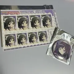 魔法少女まどかマギカ 暁美ほむら 缶バッチ＆ブロマイド