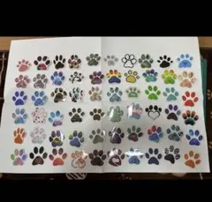 《新品未使用品》肉球 シール 60枚セット 犬 猫 足跡 ステッカー