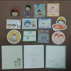 ちびまる子ちゃん　3COINS　スリーコインズ　りぼん　ステッカー　メモ　15枚