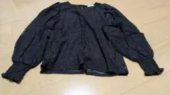 黒 レース 長袖ブラウス M　INGNI