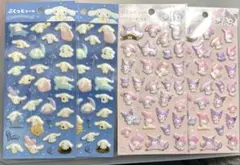 ぷくっとシール♡マイメロ×クロミ、シナモンロール 2種類×2セットです♪