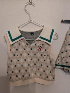 モイモルン　セットアップ ダイヤジャガードベスト&スカート （120cm）