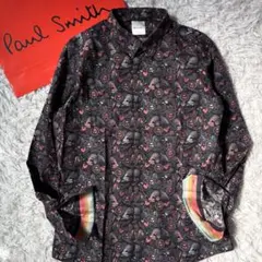 ✨極美品/XL✨ポールスミス 長袖シャツ サイケデリック マルチストライプ 総柄
