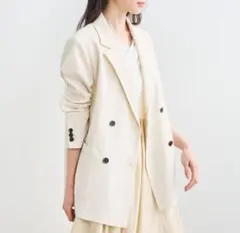 新品】Mukii テーラードジャケット ホワイト大野真理子 - メルカリ