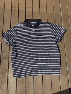 【極希少サイズ】NIKE ナイキ ポロシャツ ボーダー 黒 白 XL〜2XL相当