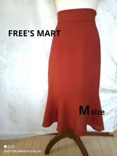 【未使用】FREE'SMART赤チューリップラインスカート ウエスト半ゴム使用のサムネイル