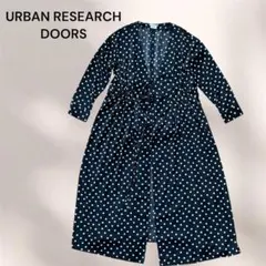 URBAN RESEARCH DOORS ドット柄ガウン ｜羽織｜カーディガン