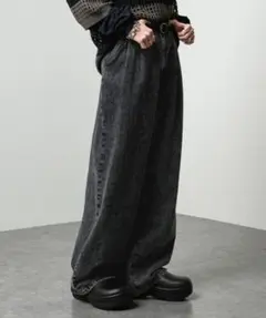 Alfred Alex ヴィンテージメイク ワイドデニムパンツ