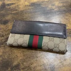 GUCCI GGキャンバス シェリーライン 長財布