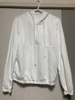 SHEIN ハーフジップ パーカー ホワイト Sサイズのサムネイル