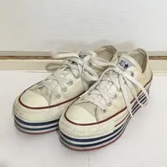 CONVERSEコンバース オールスター厚底スニーカー ホワイト 24.5㎝