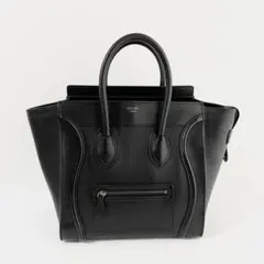 【極上美品】CELINE セリーヌ ラゲージ ミニ ハンドバッグ レザー 黒