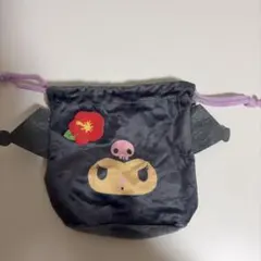 サンリオ　Sanrio ふわふわフェイス日焼け巾着　クロミ