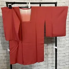 着物コート 中古 朱色【リメイク用にも】