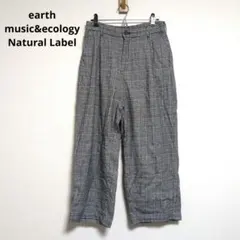 アースミュージックアンドエコロジー【美品】パンツ　チェック総柄　綿100%【L】のサムネイル