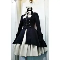 軍服ワンピース Lサイズ ブラック