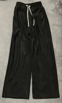 ダークエンジェル　裏起毛　コーデュロイ　ブラック ワイドパンツ Mサイズ　普通丈