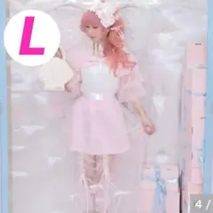 悦奈 しまむら コラボ ペチコート付きチュールスカート ピンク　 L