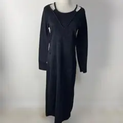 SHEIN FRIFUL シンプルルーズ ワンピース ブラック M