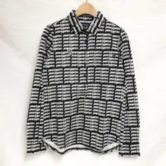 ○★新品未使用　パーリーゲイツ　ロゴ総柄　長袖ポロシャツ　0　ブラック