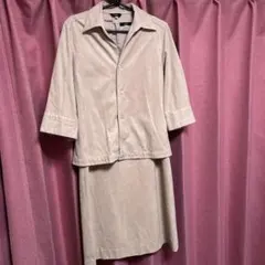 イネド　ピンク　スウェード　サイズ2 セットアップ　入学式　卒業式　ワンピース