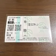 ロブチェン 菊花賞 単勝馬券